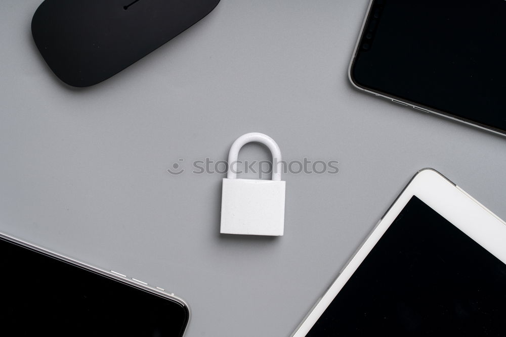 Similar – Image, Stock Photo Lock in front of notebook as symbol for privacy & antivirus protection