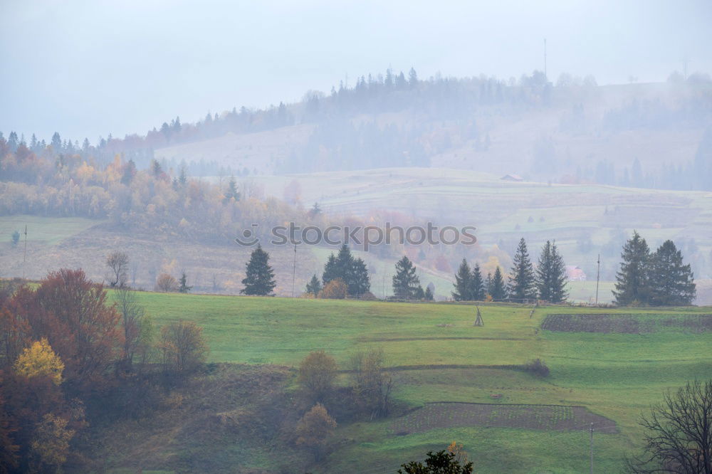 Similar – Green hills in mountain valley. Spring landscape