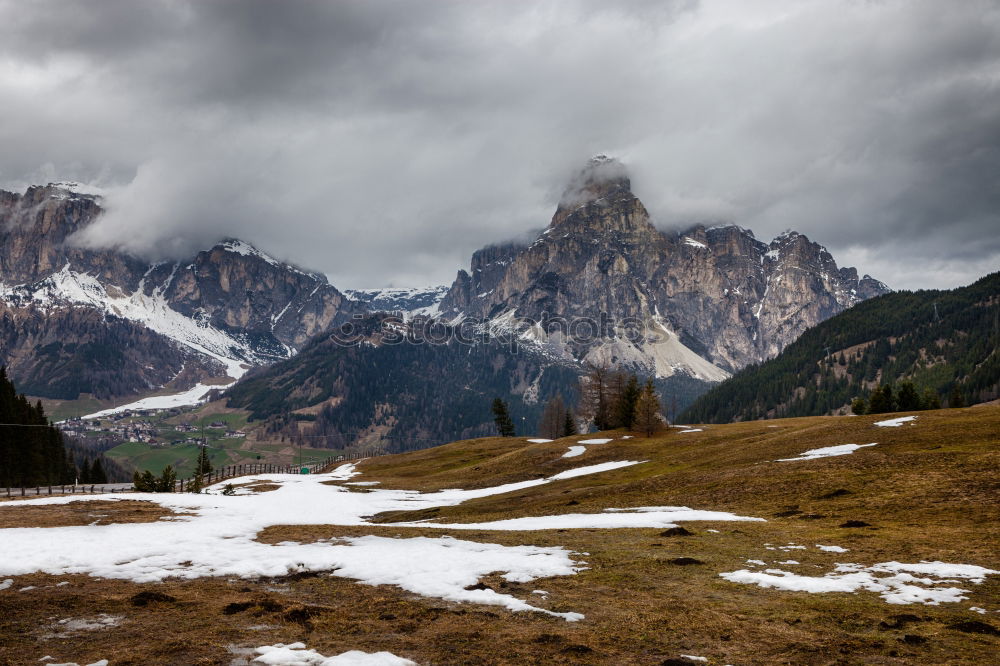 Similar – weißgefleckte Berglandschaft