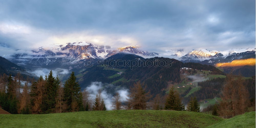 Image, Stock Photo Panorama of snowy Tatra mountains in spring, south Poland