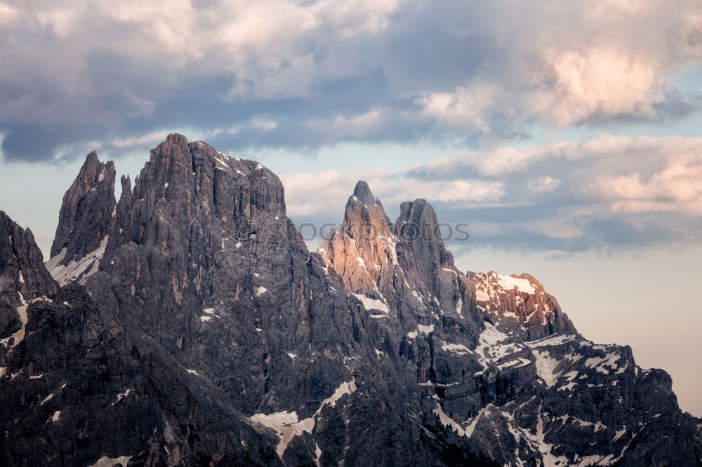 alpenglow, South Tyrol, snow, mountain peaks