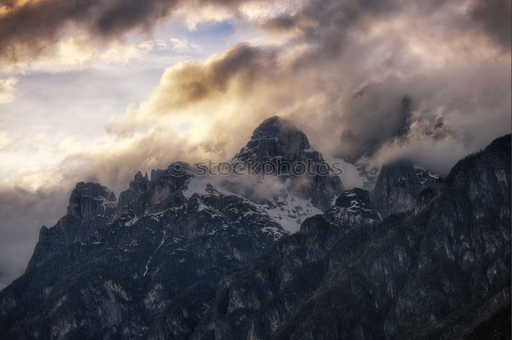 Similar – Sunrise in the Dolomites with view III