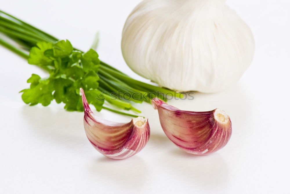 Image, Stock Photo Garlic and rosemary