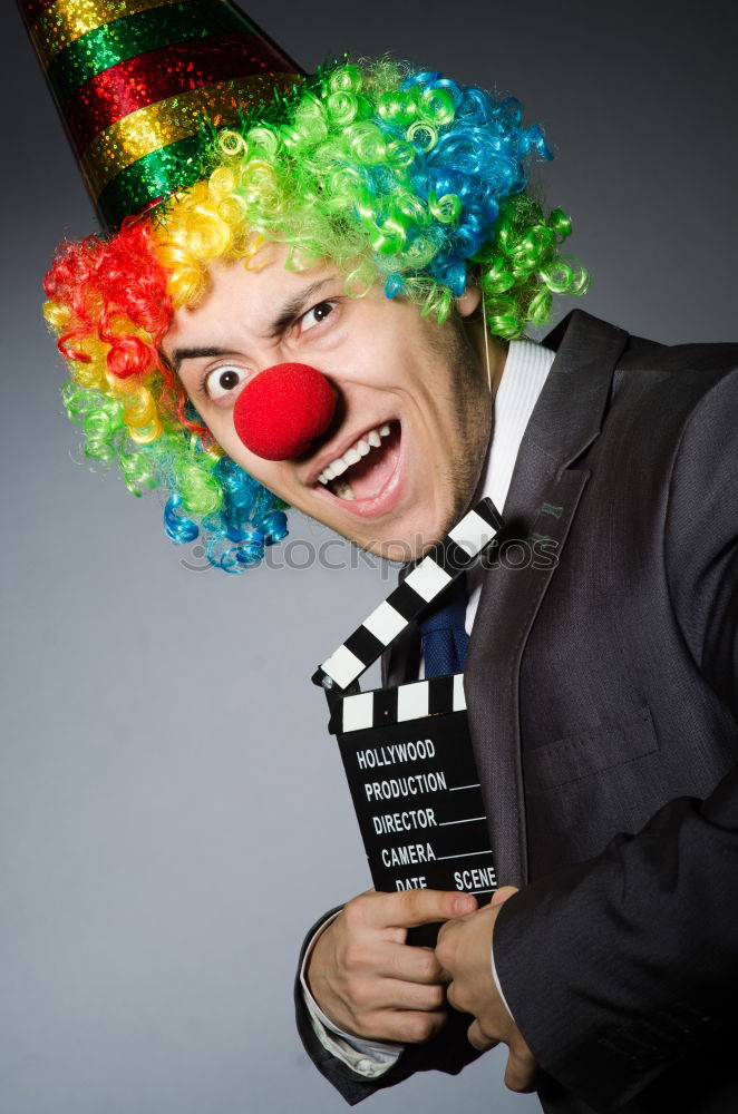 Similar – Image, Stock Photo Child with clown nose