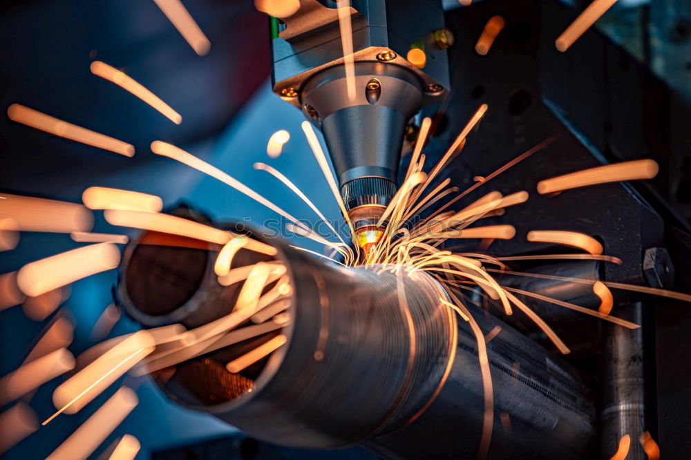 Similar – Image, Stock Photo Mechanic man welding metal material in garage
