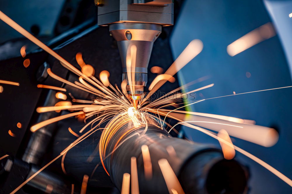 Similar – Image, Stock Photo Mechanic man welding metal material in garage