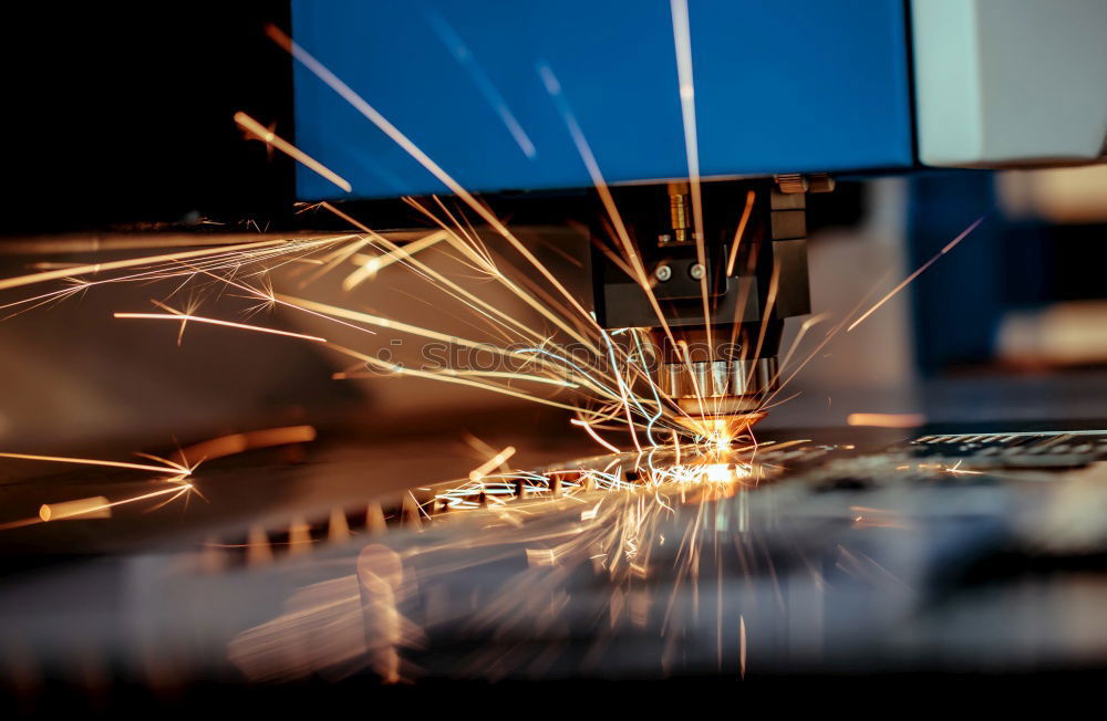 Similar – Image, Stock Photo Mechanic man welding metal material in garage