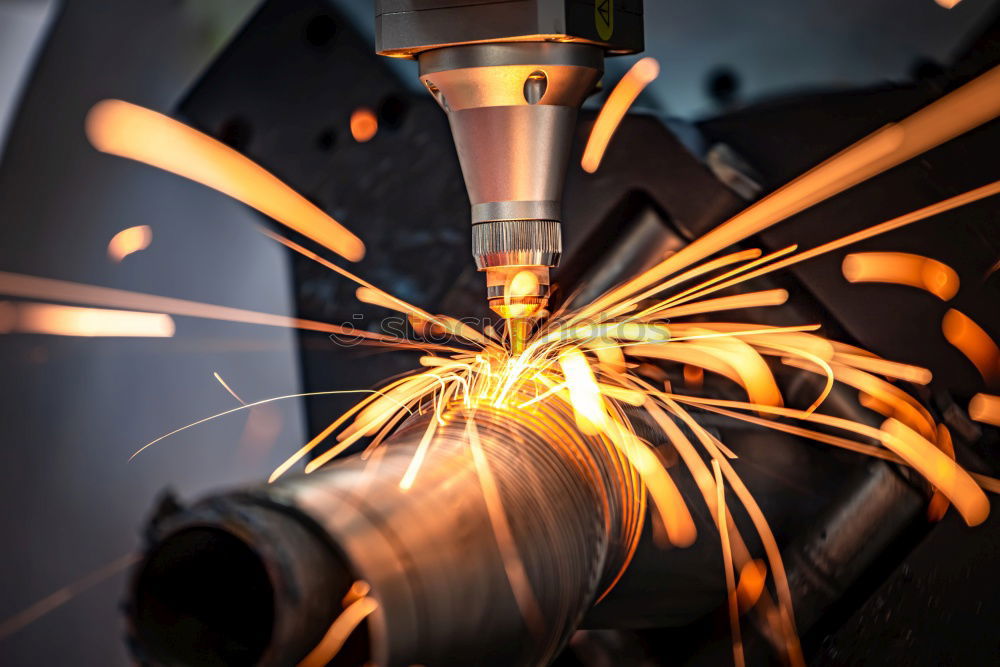 Similar – Image, Stock Photo Mechanic man welding metal material in garage
