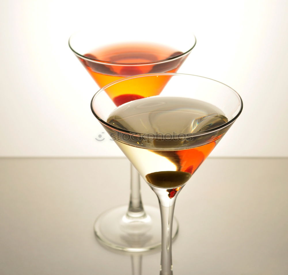 Hot spicy  cocktail in martini glass