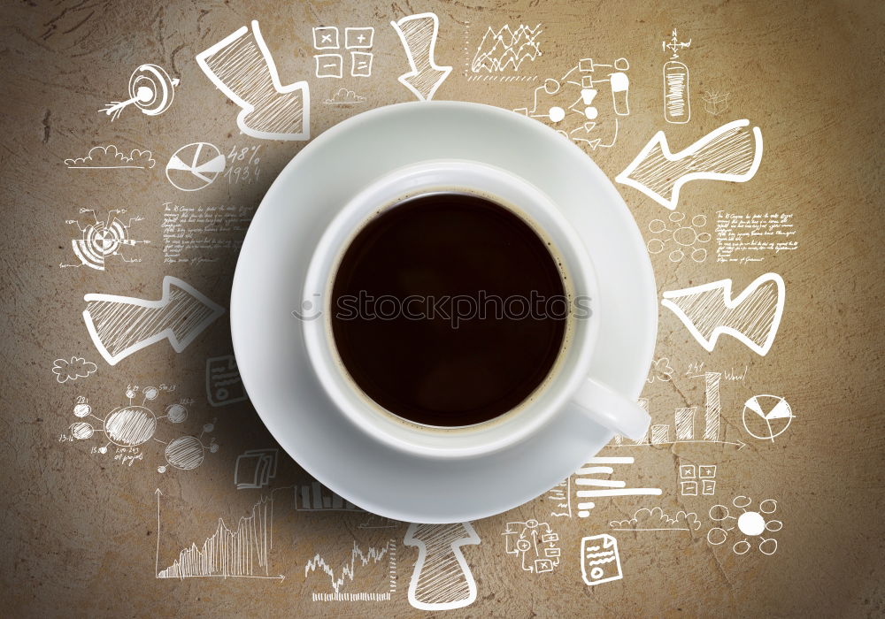 Similar – white cup with coffee and foam