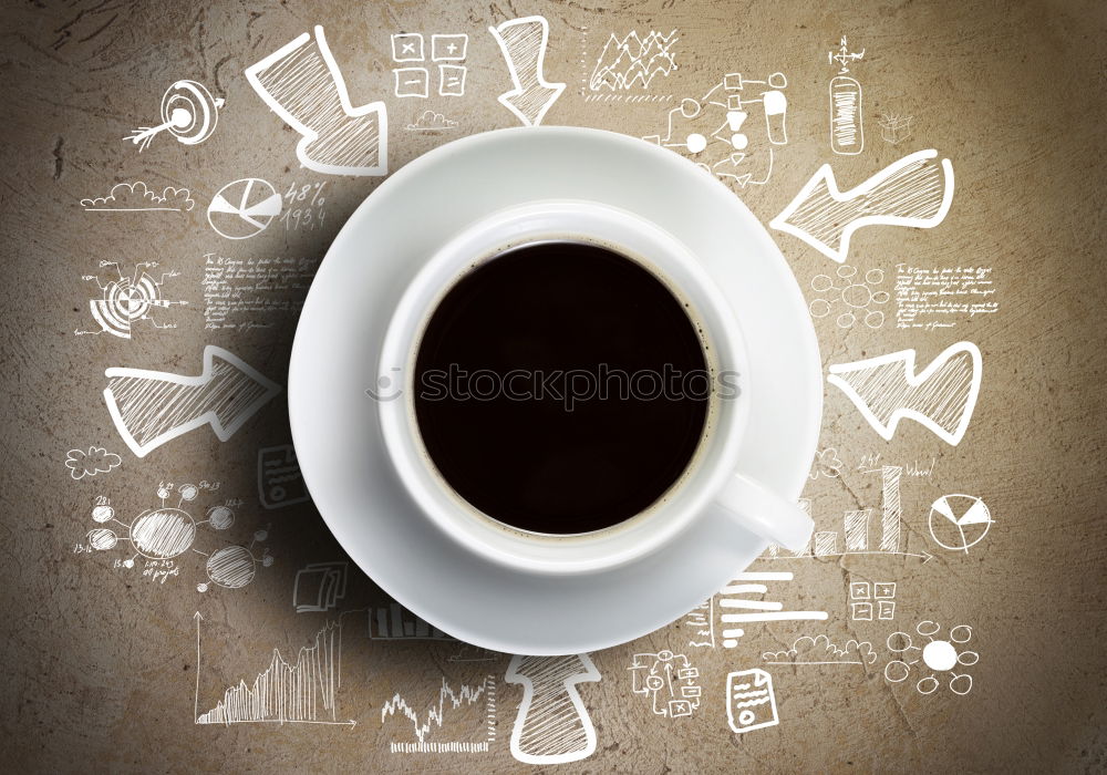 Similar – white cup with coffee and foam