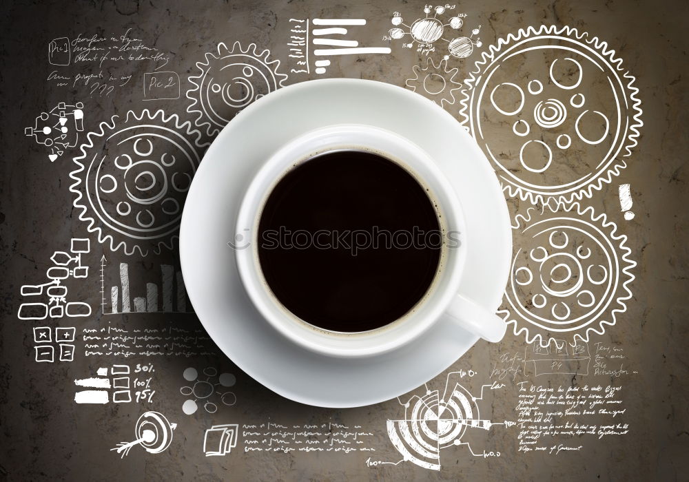 Similar – Image, Stock Photo red creameric cup with black coffee in female hands