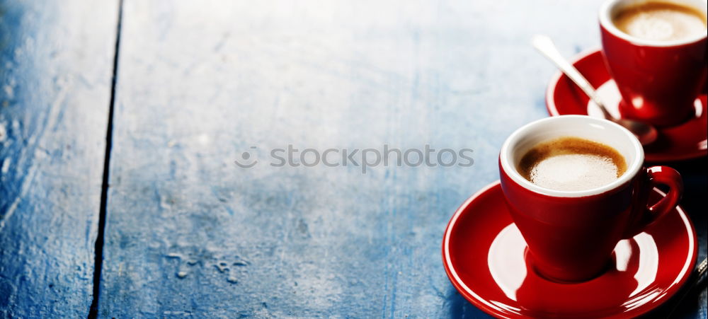 Similar – Image, Stock Photo Espresso coffee in enamel cup on bed