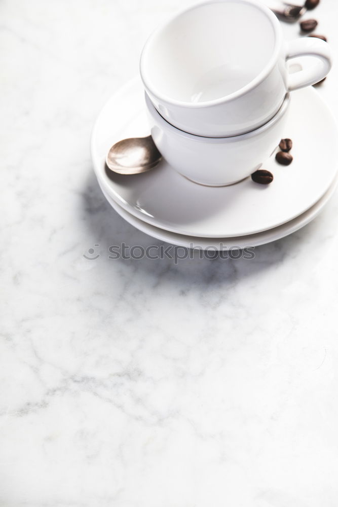 Similar – Image, Stock Photo cup of black coffee espresso on a white wooden surface