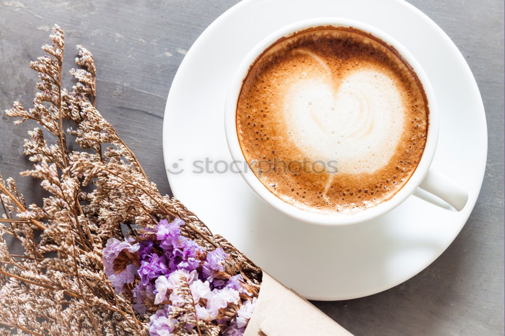 Similar – Image, Stock Photo Cup with coffee Breakfast