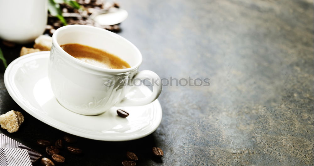 Similar – Image, Stock Photo Cup with coffee Breakfast