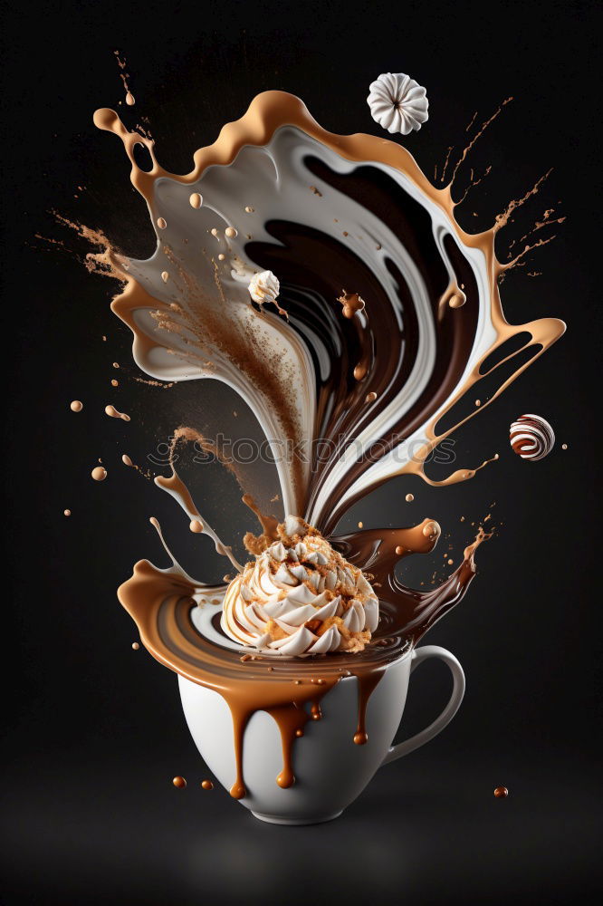 Similar – Image, Stock Photo Sweet chocolate smoothie with ice-cream