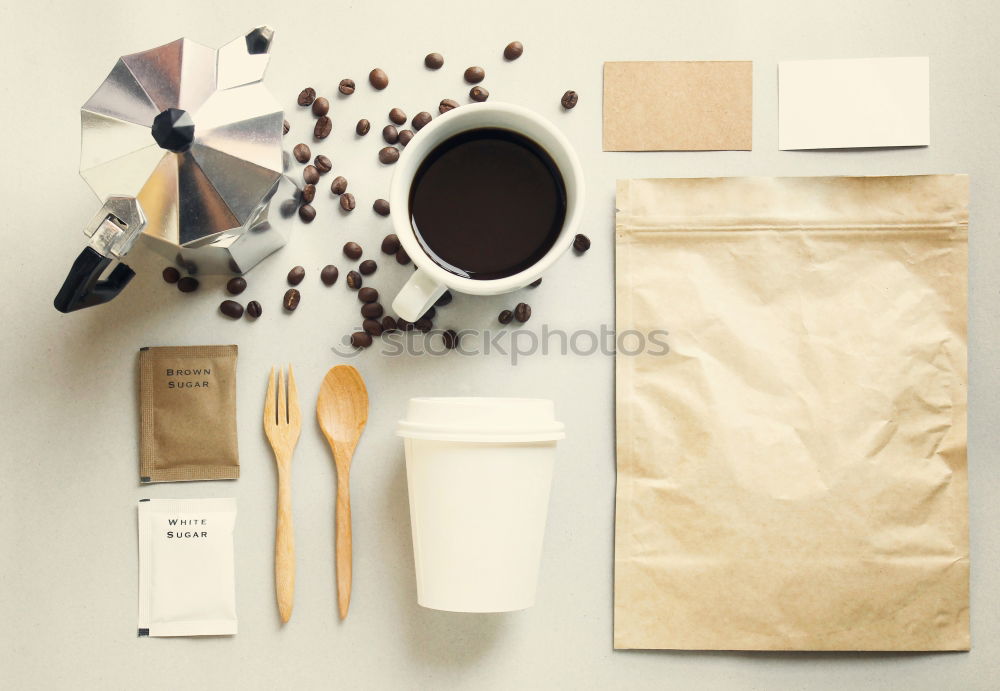 Similar – Image, Stock Photo Coffee identity mockup set with retro filter effect