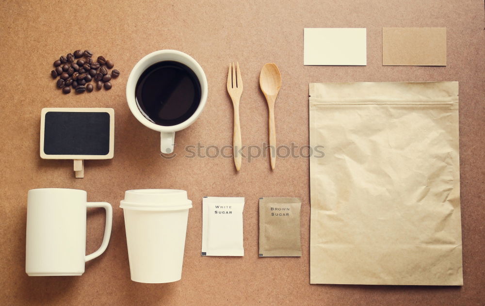 Similar – Image, Stock Photo Coffee identity mockup set with retro filter effect