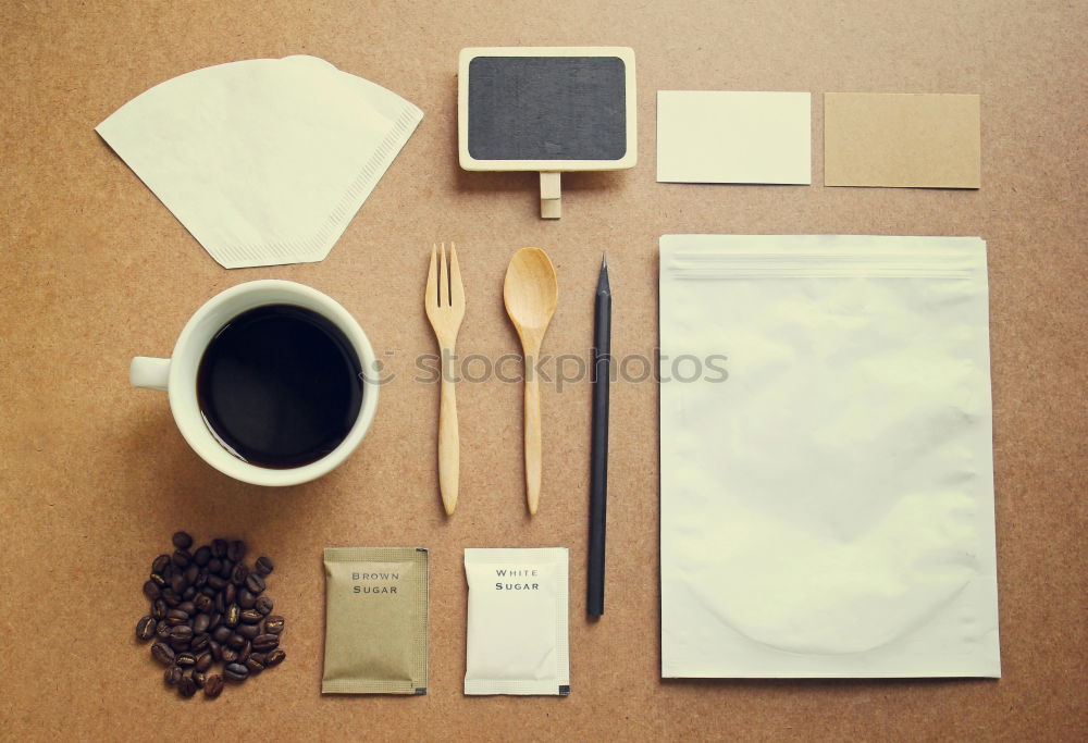 Similar – Image, Stock Photo Coffee identity mockup set with retro filter effect