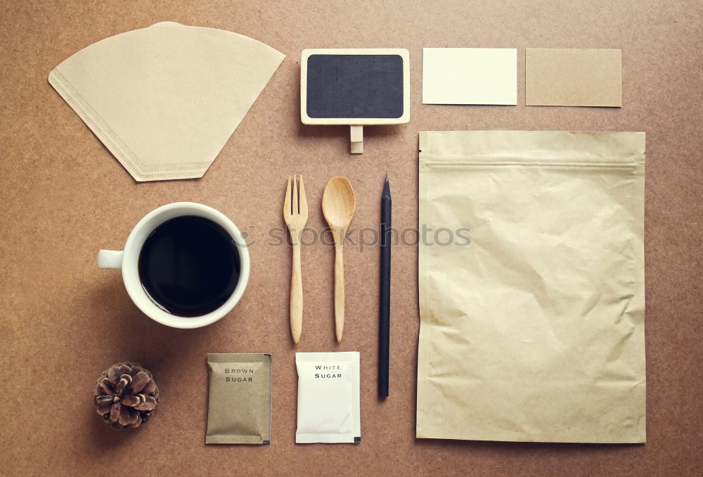 Similar – Image, Stock Photo Coffee identity mockup set with retro filter effect