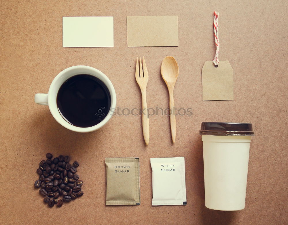 Similar – Image, Stock Photo Coffee identity mockup set with retro filter effect