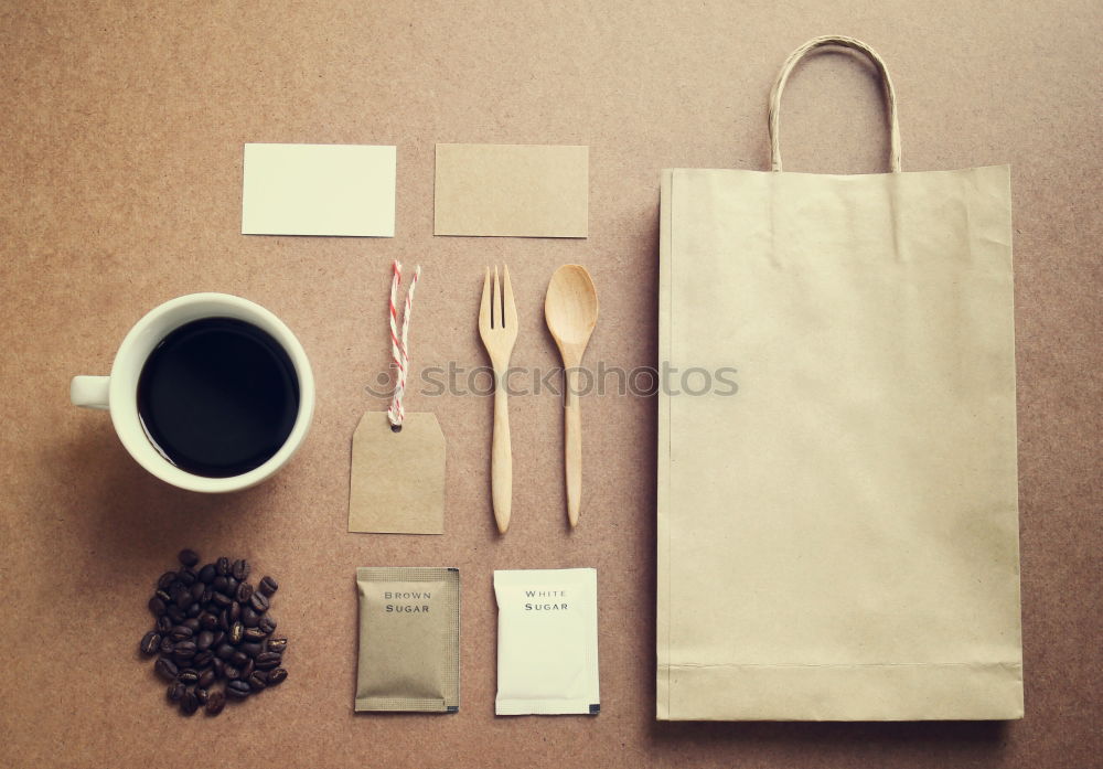 Similar – Image, Stock Photo Coffee identity mockup set with retro filter effect