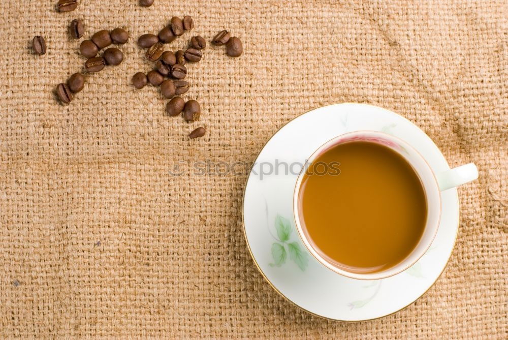 Similar – Two woman hands holding empty latte cappuccino coffee cup