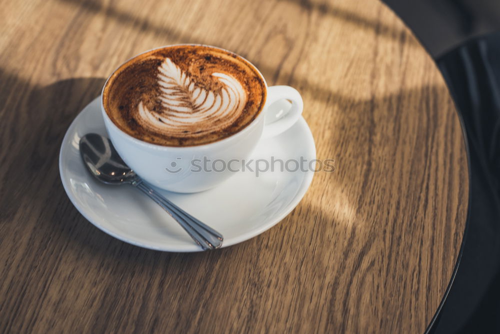 Similar – Image, Stock Photo Cup of latte with flower