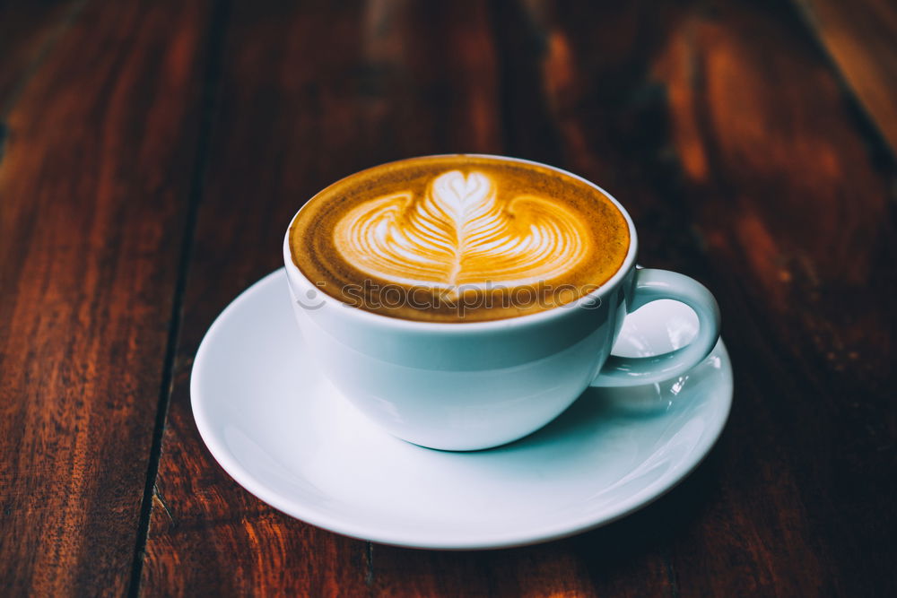 Similar – Image, Stock Photo Cup of latte with flower