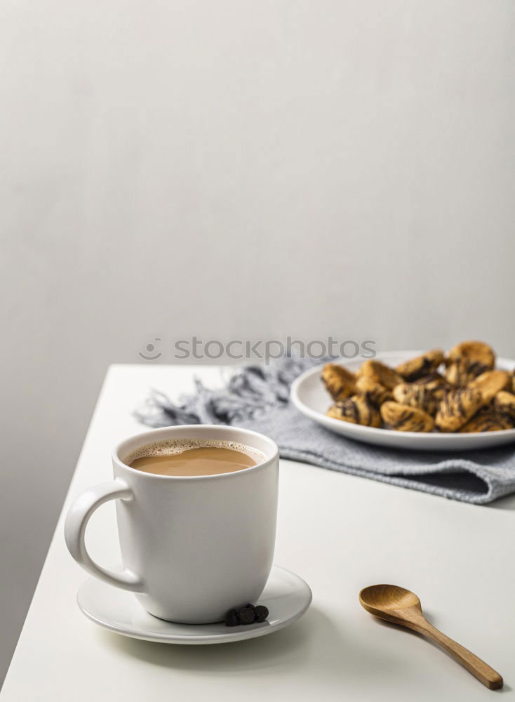 Similar – Image, Stock Photo Plum yeast particles with roibos tea