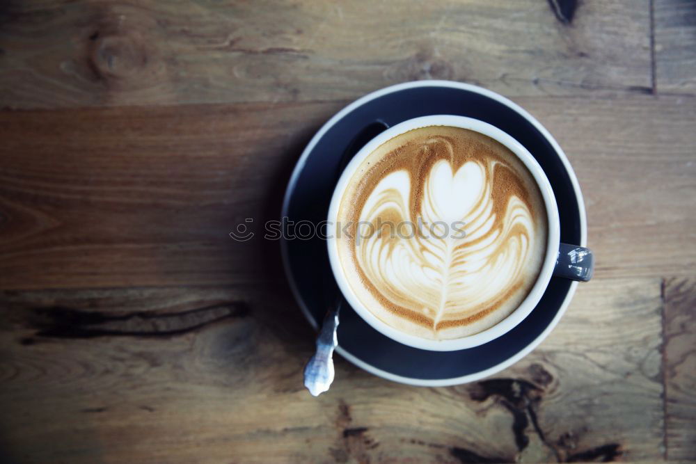 Similar – Image, Stock Photo Cup of latte with flower