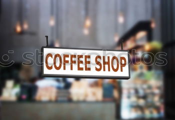 Similar – Neon sign with ‘Cafe’ Sign