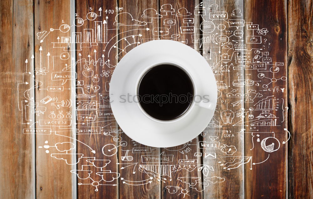 Similar – white cup with coffee and foam