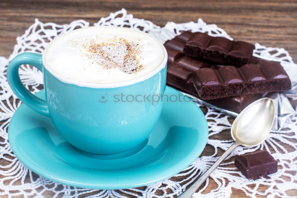 Image, Stock Photo cup of chocolate drink with marshmallows