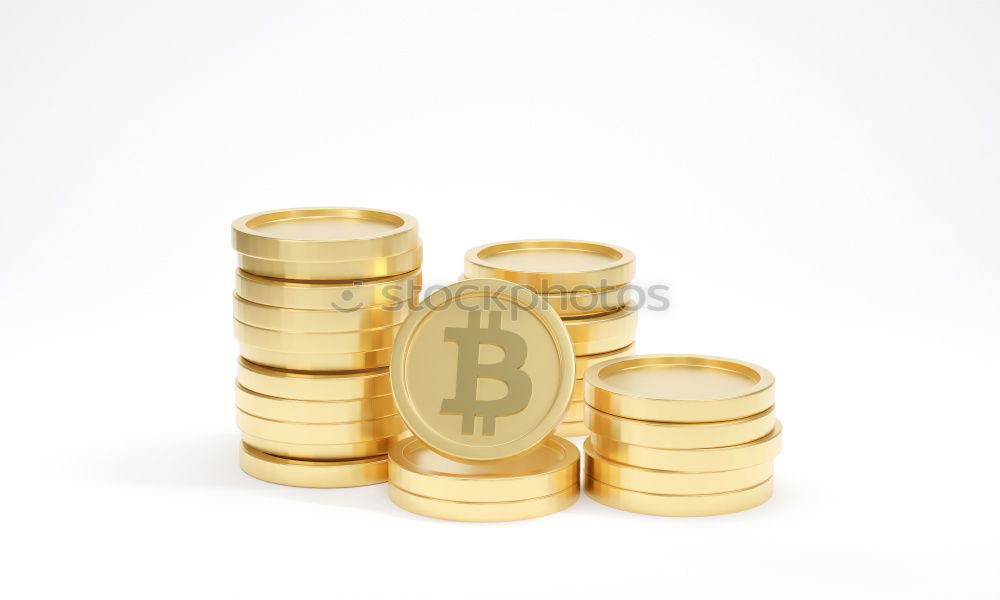 Similar – Image, Stock Photo bitcoin on the blue background copy space