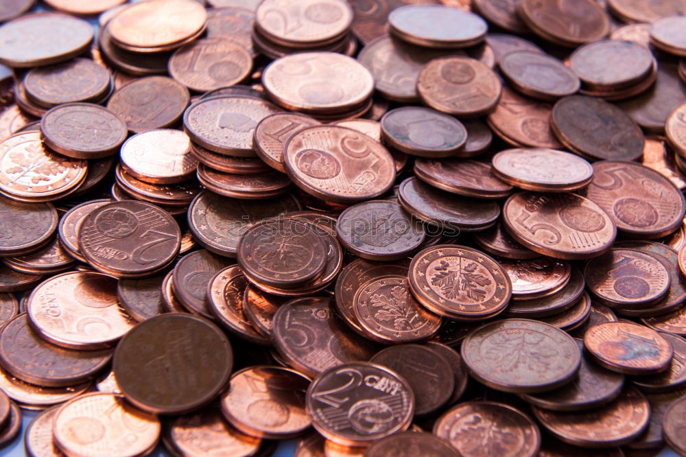 Similar – Image, Stock Photo 1 and 2 cent coins Money