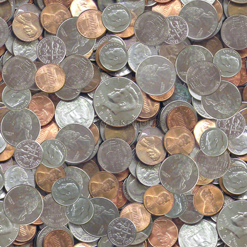 Similar – Image, Stock Photo 1 and 2 cent coins Money