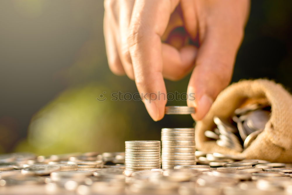 Similar – Image, Stock Photo Dispose of 1 and 2 cent coins