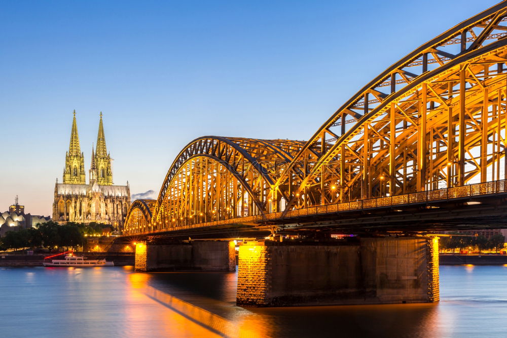 Similar – Cologne Cathedral with bridge