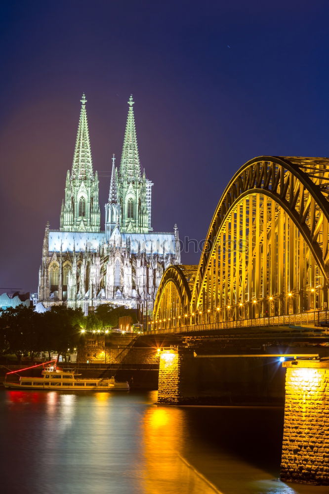 Similar – Cologne Cathedral with bridge