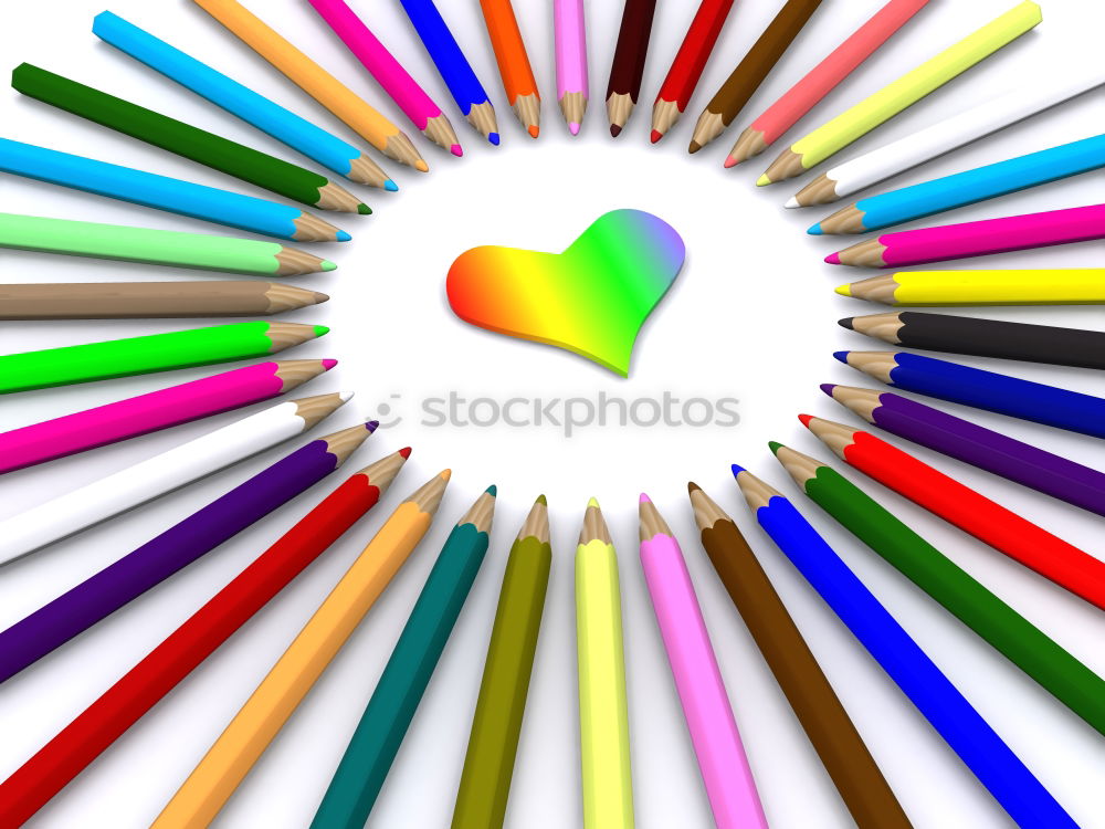 Similar – Image, Stock Photo Business leadership. Orange pencil lead other color