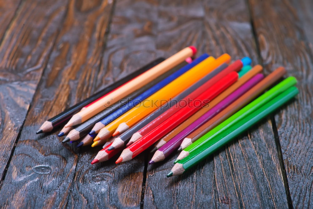 Similar – Image, Stock Photo A sharpener and color pencils