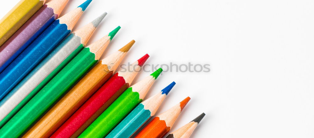 Similar – Color pencils set, row wooden color pencils isolated on white background. colored pencils for drawing. copy space