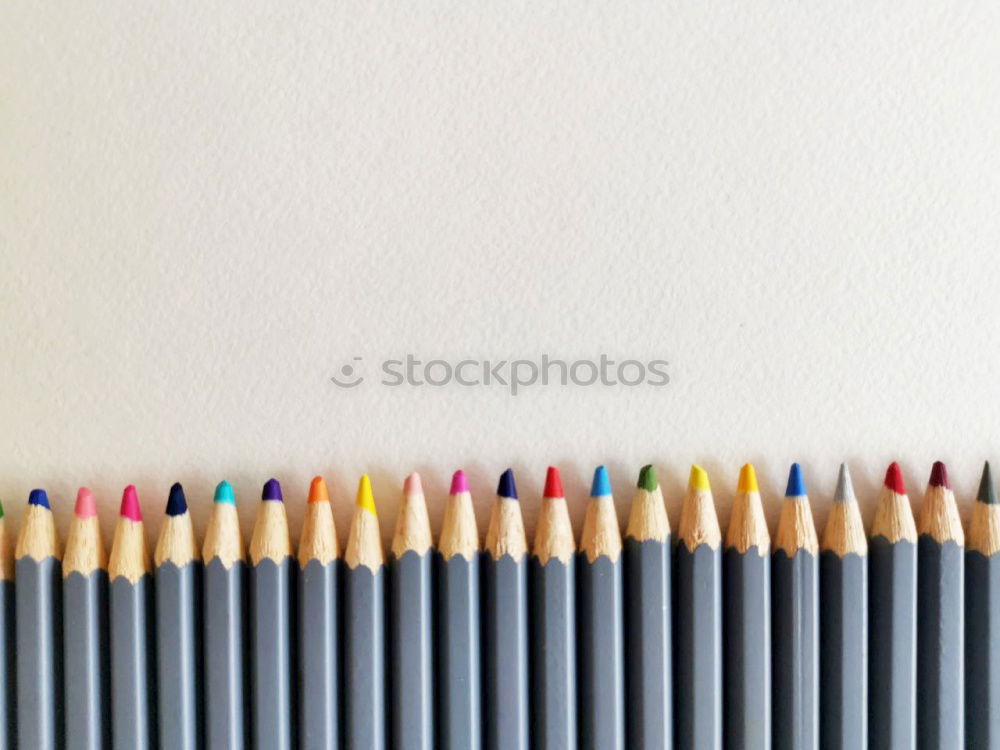 Similar – Crayons on white background