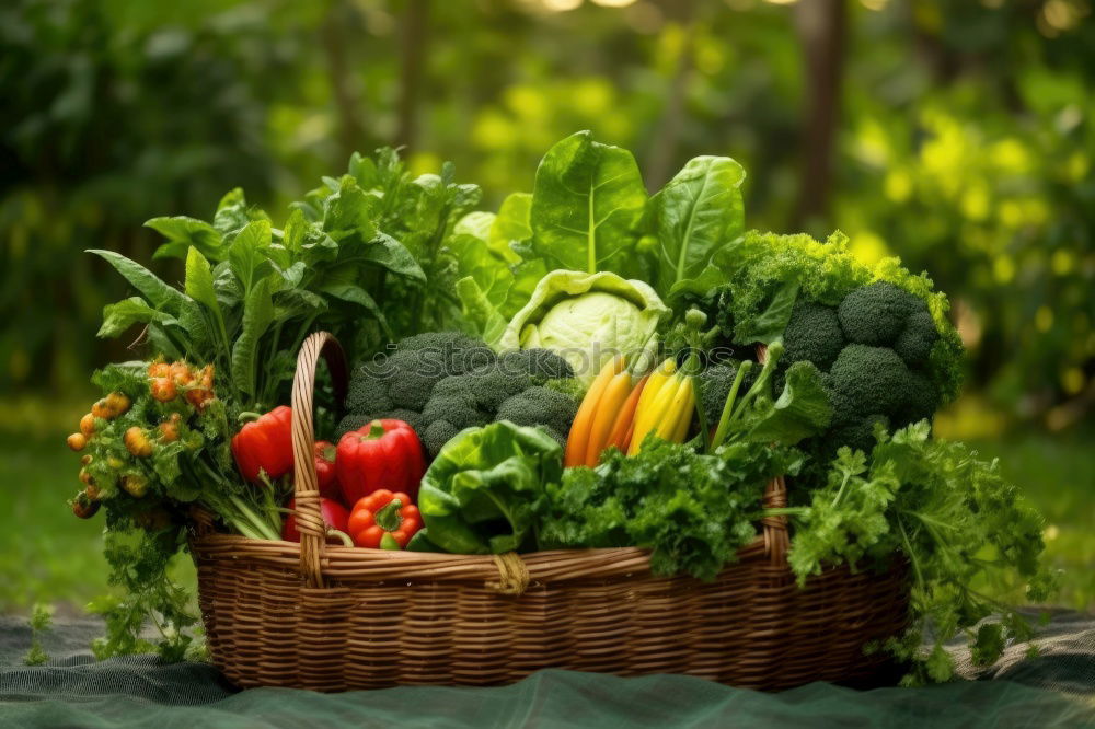 fresh broccoli in a wicker brown basket