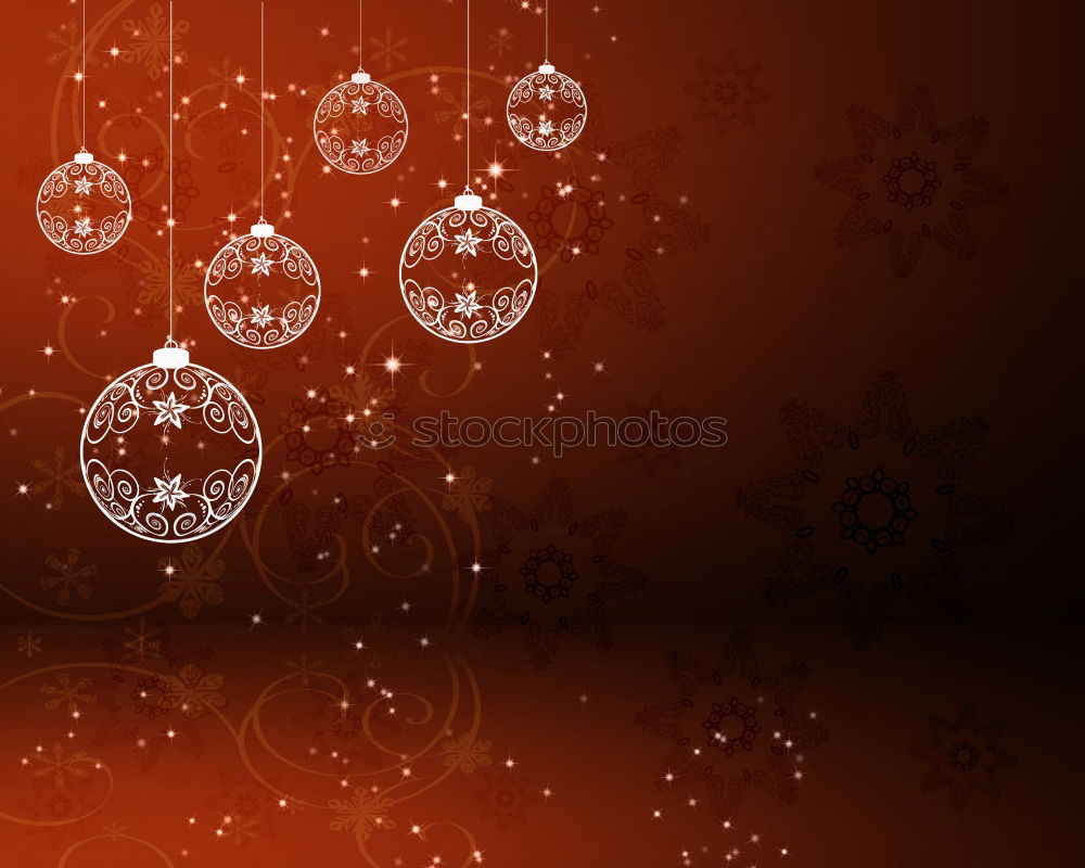 Similar – Decorated Christmas tree with burning candle and Christmas tree balls in the living room in retro colouring