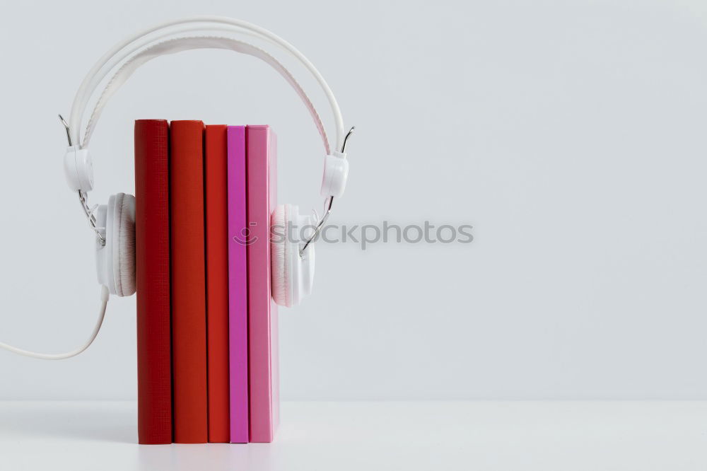 Similar – Image, Stock Photo black headphones and shopping bag