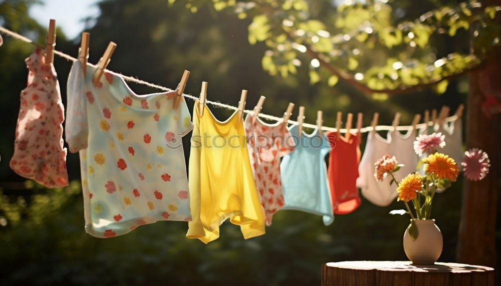 Image, Stock Photo Baby bibs on laundry