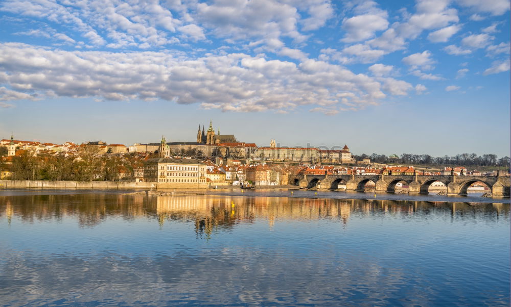 Similar – Boat on the Vltava River, Prague